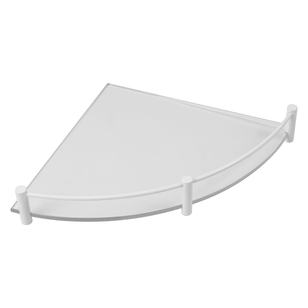 MENSOLE Transparente Bianco Opaco 25 cm