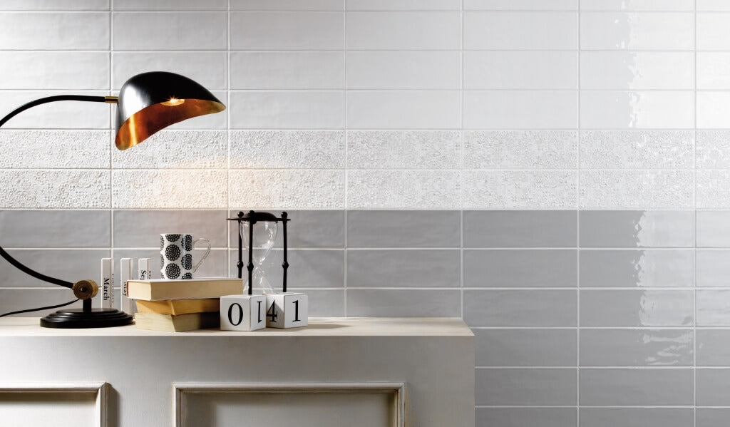 Piccadilly Inserto Ricamo Bianco Matt 1/2 10x30