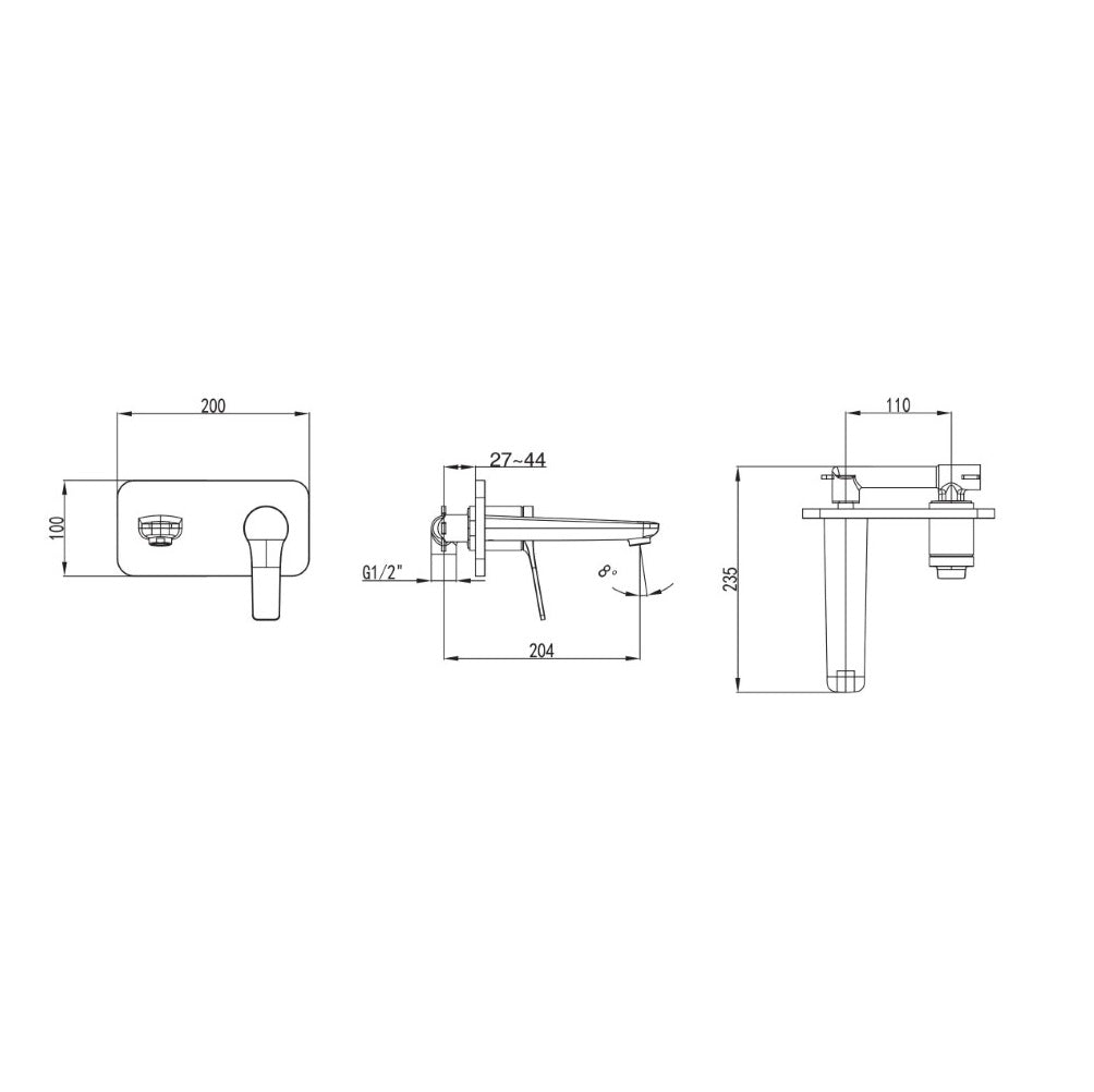 Andare Bianco WNX148073PH mix lavabo da incasso