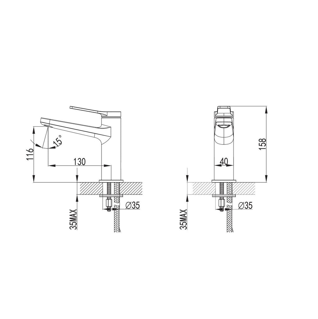 Andare Nero WNW168073PA mix lavabo