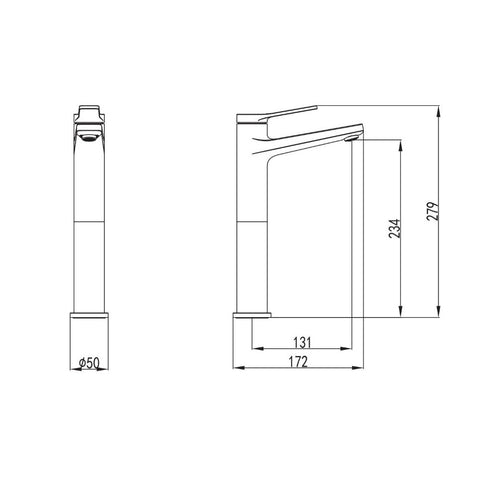 Andare Bianco WNW168B73PH mix lavabo alto