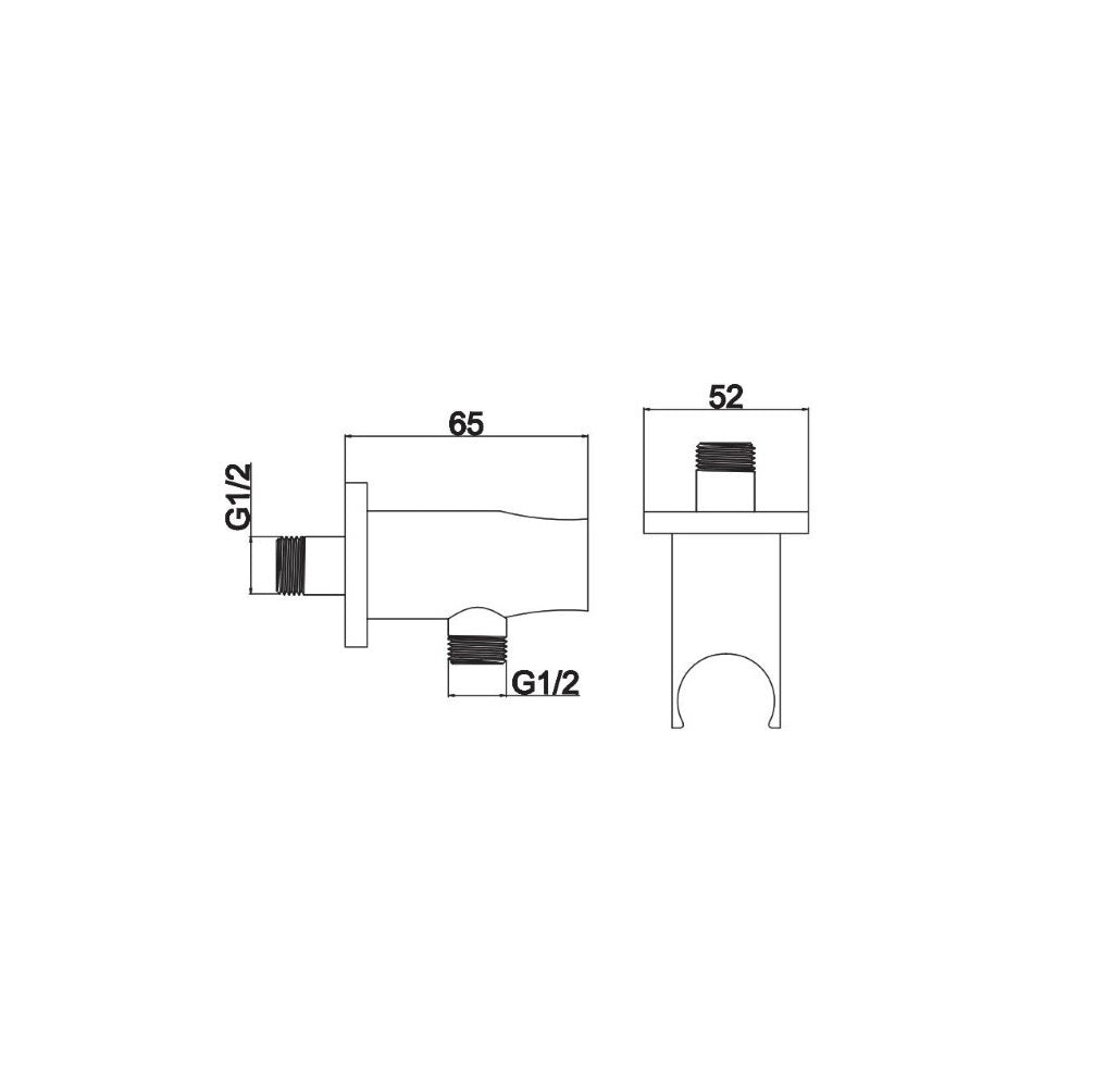 Andare Nero AC05003 Nero presa acqua e supporto