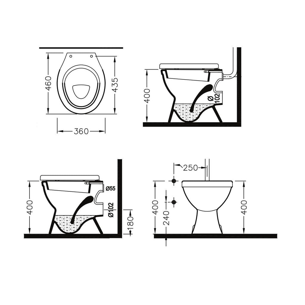 Arka wc scarico a muro 2702