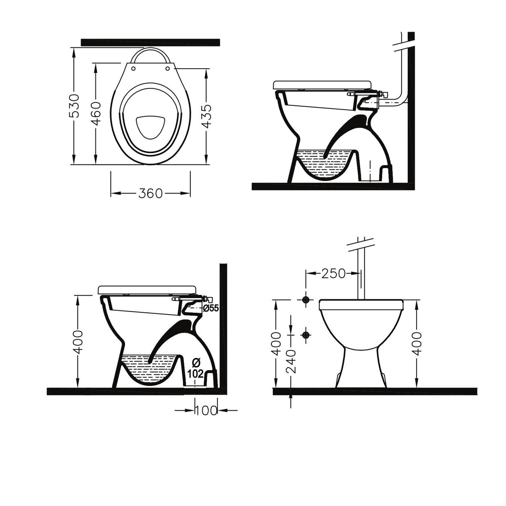 Arka wc scarico a terra 2701