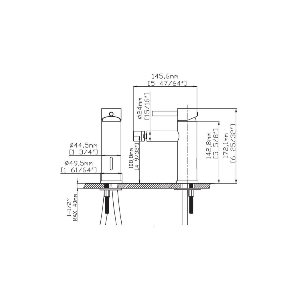Artemis Nero B205A05 mix bidet
