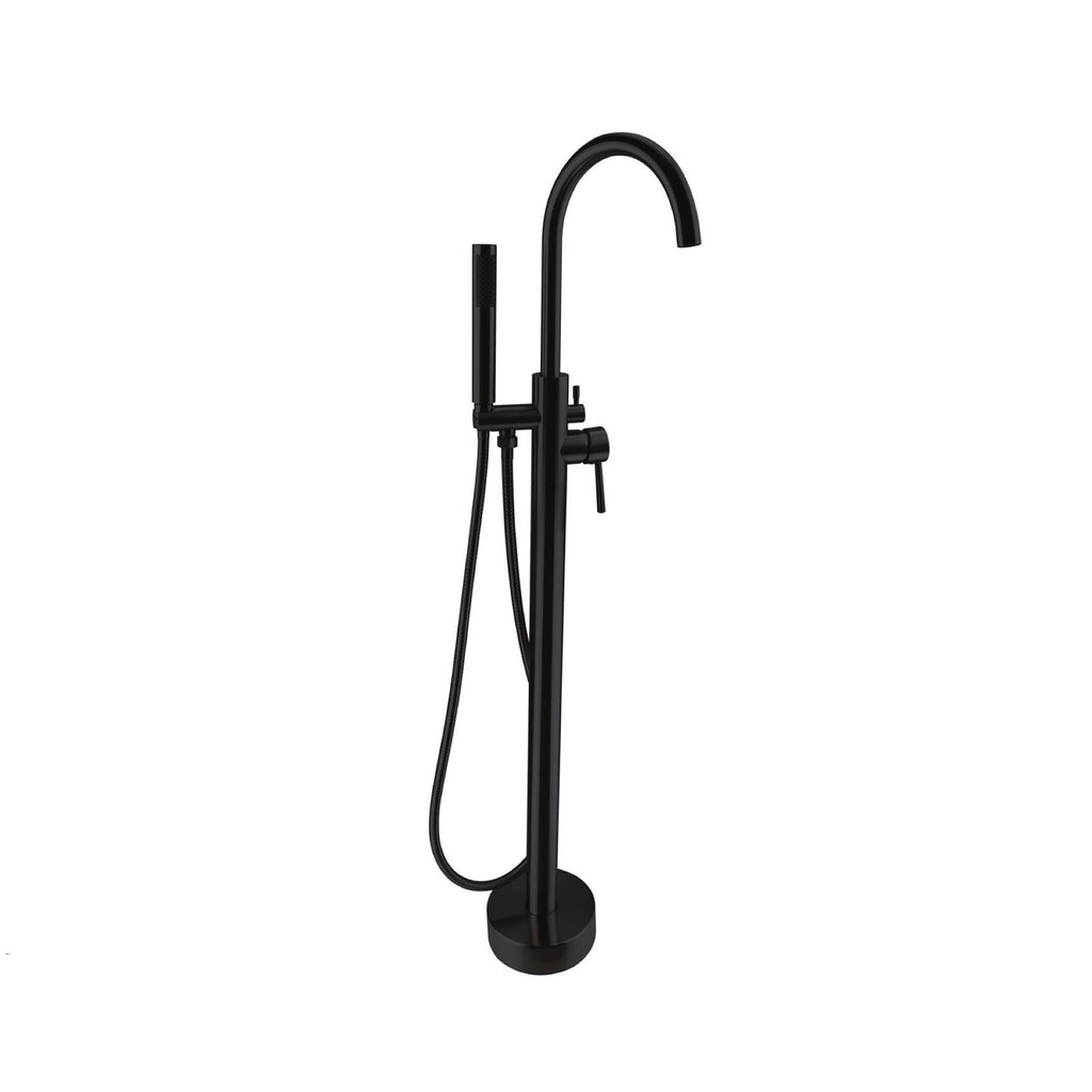 Artemis Nero S12323 miscelatore da terra con doccetta