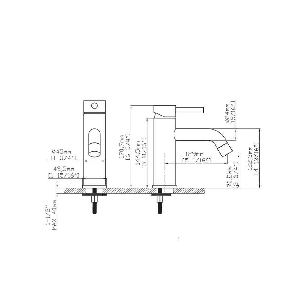 Artemis Nero B205A01 mix lavabo