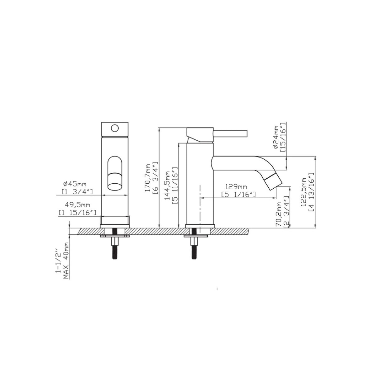 Artemis Nero B205A01 mix lavabo