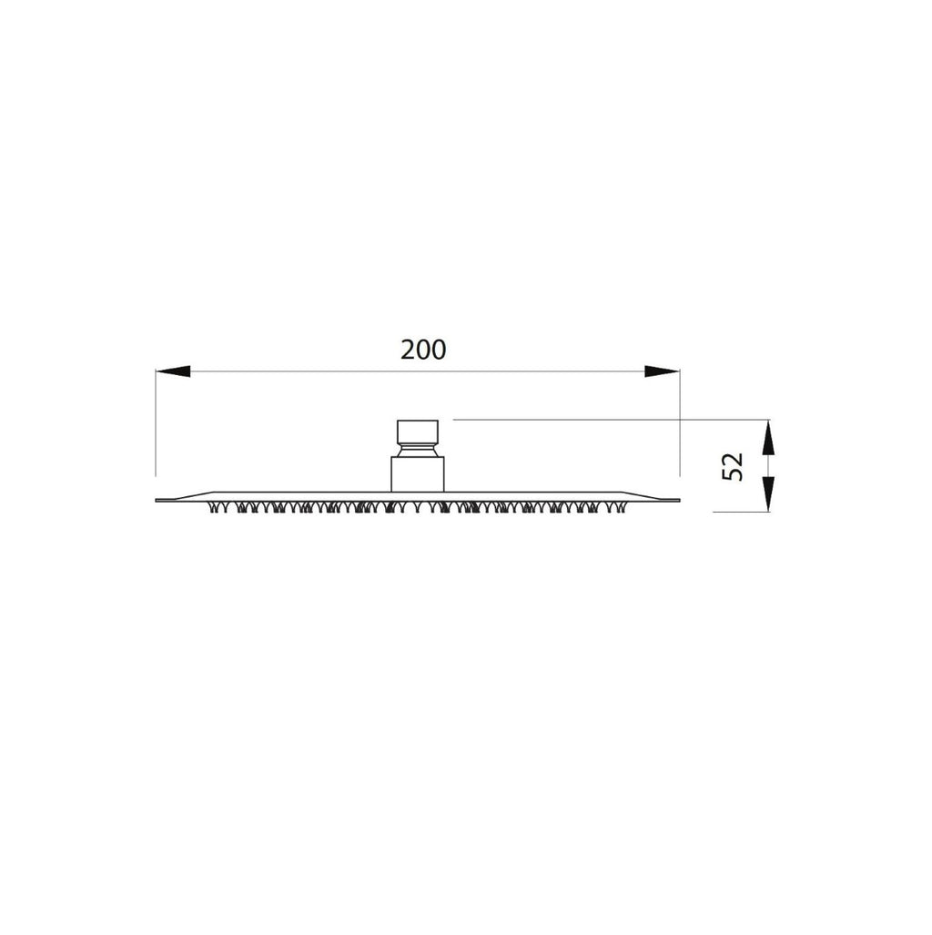 Artemis Nero H13801 soffione doccia INOX