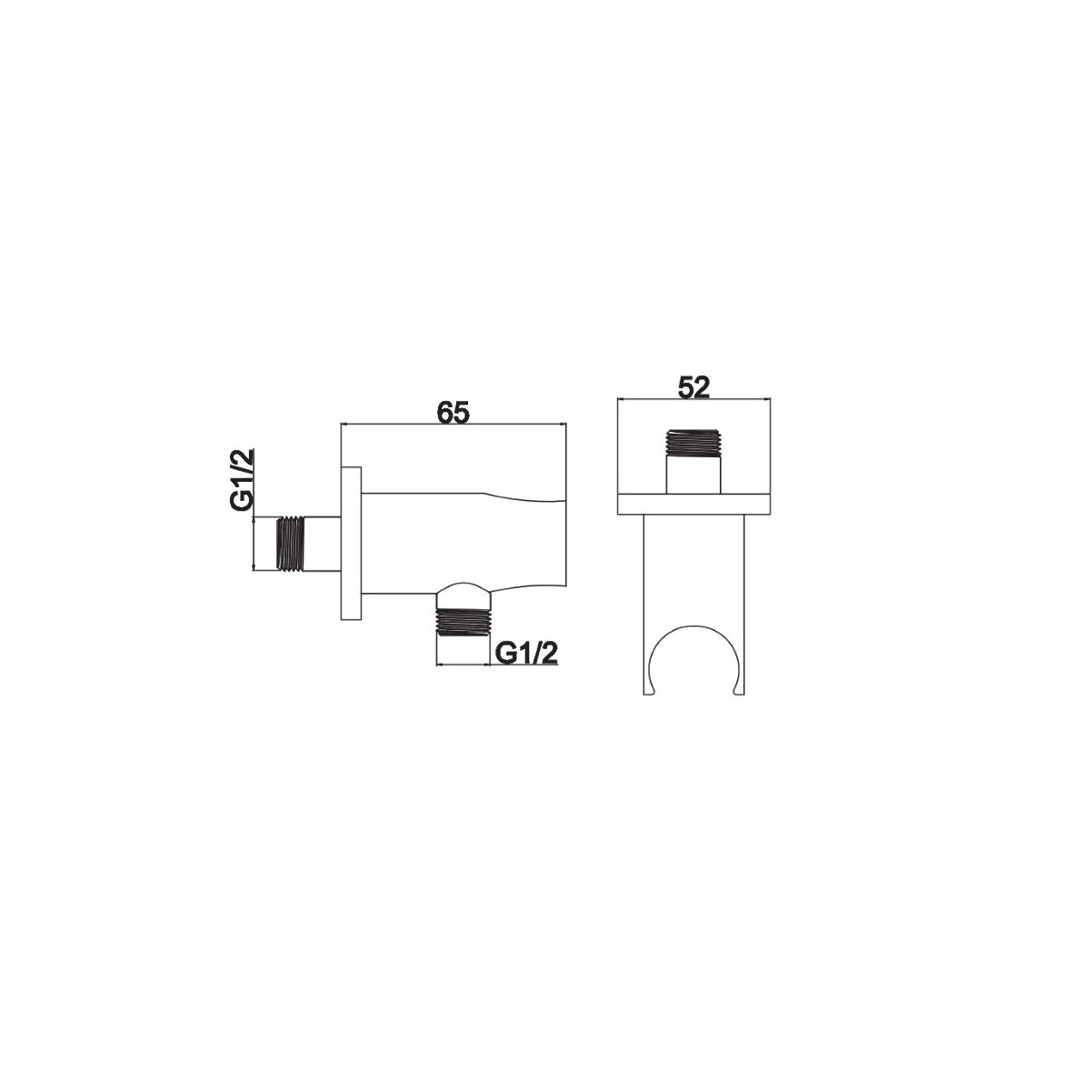 Artemis Inox 304 satinato AC05003 presa acqua e supporto