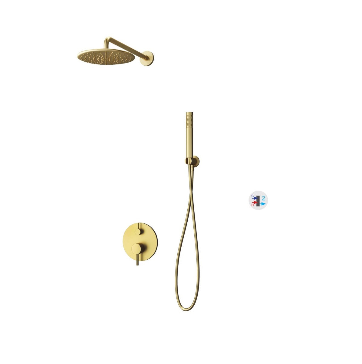 Artemis Oro Spazzolato set SO510 a 4 vie