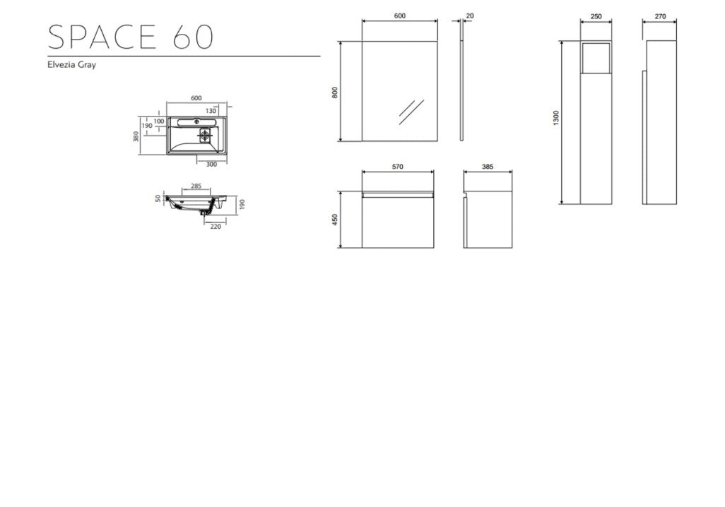 Space 60 Elvezia Gray
